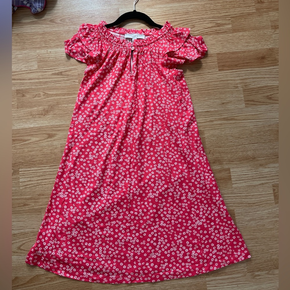 LOFT floral short sleeve dresses